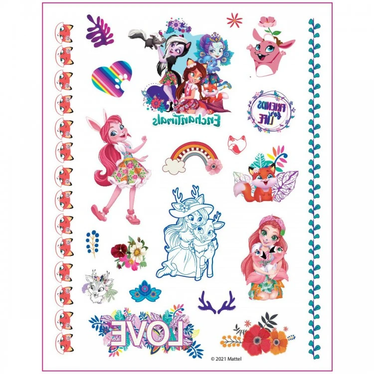 Наклейки - татуировки «Энчантималс», 2 листа, дизайн 1