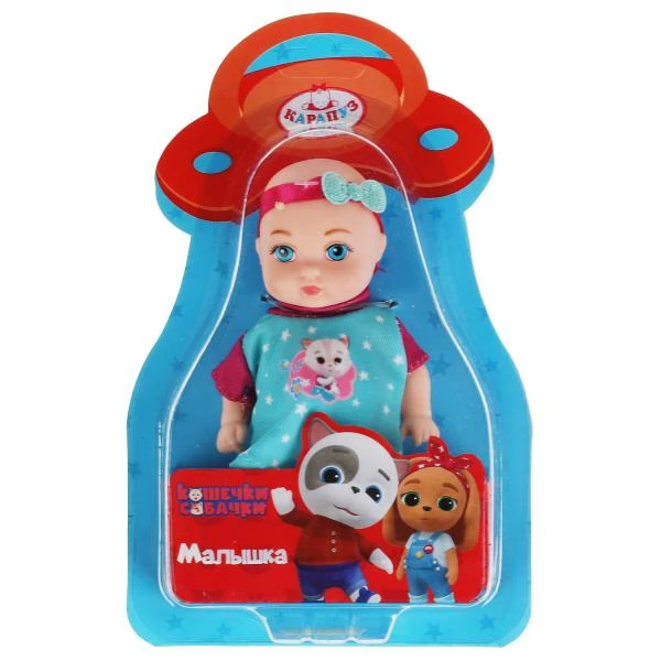 Пупс неозвученный КОШЕЧКИ - СОБАЧКИ 12см, можно купать, на блистере КАРАПУЗ