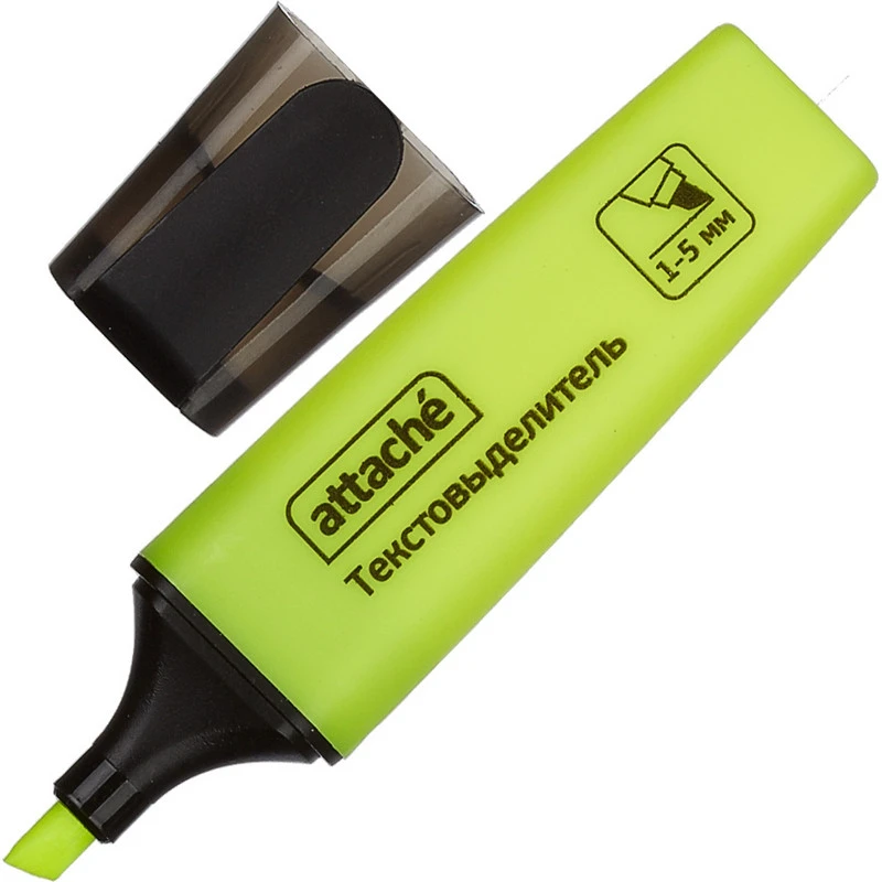 Маркер выделитель текста Attache Colored 1-5мм желтый 970581 Маркер выделитель текста Attache Colored 1-5мм желтый 970581