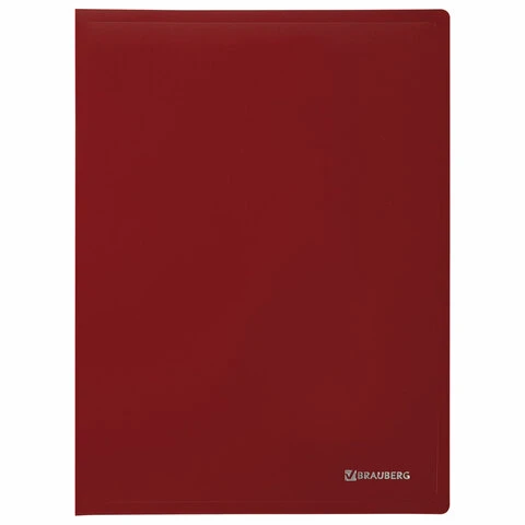 Папка 100 вкладышей BRAUBERG "Office", красная, 0.8 мм, 271334 Папка 100 вкладышей BRAUBERG "Office", красная, 0.8 мм, 271334
