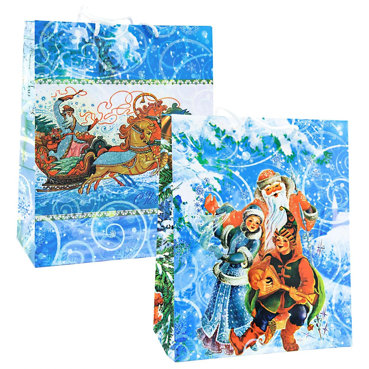 Подарочный пакет 33х45х10 см ламинированный с декором, 42355