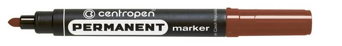 Маркер перманентный CENTROPEN PERMANENT 2,5 мм корич. круглый. 8566/1-11