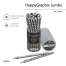 КАРАНДАШ ЧЕРНОГРАФИТОВЫЙ "HappyGraphix Jumbo. Монохром. Клетка" 4В,