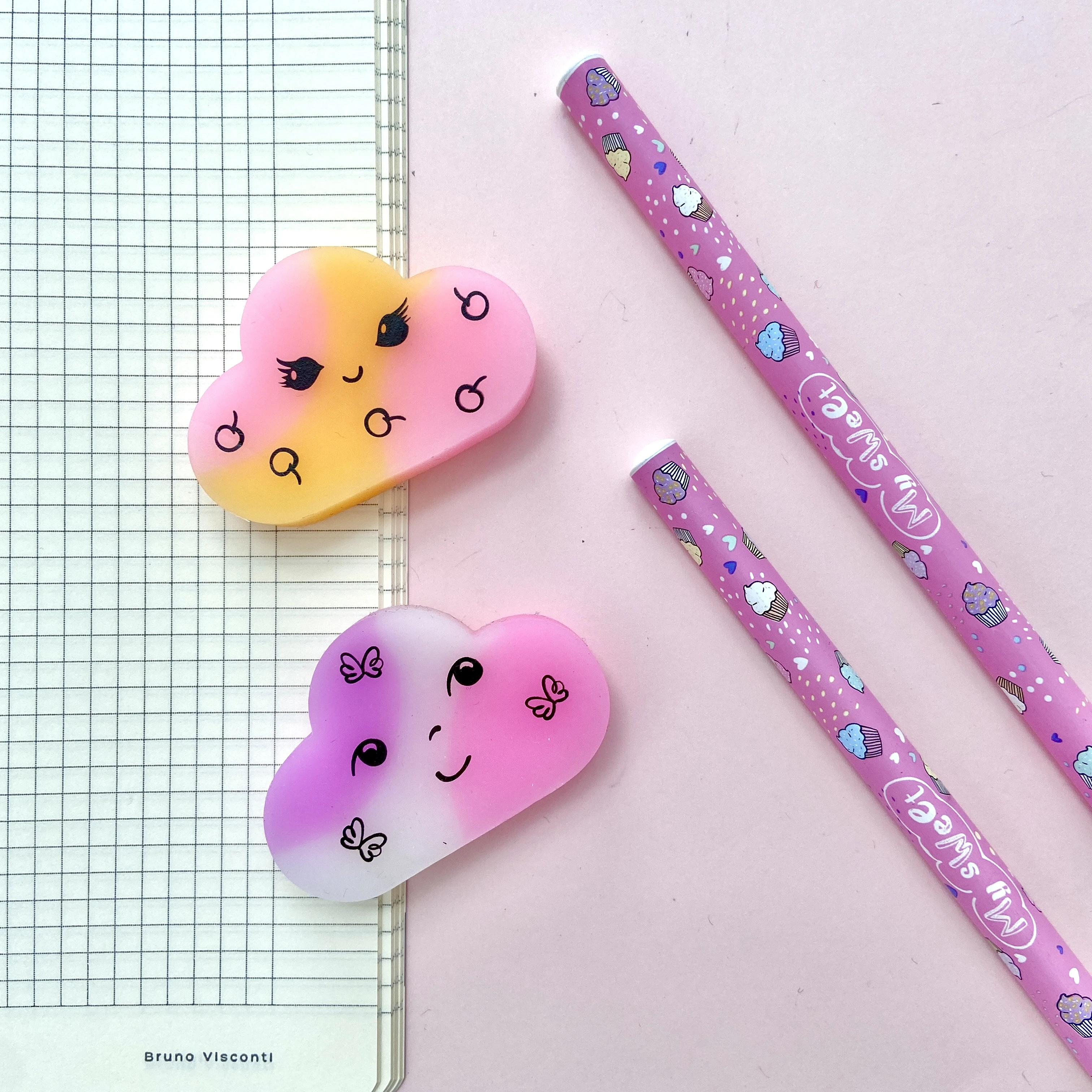 ЛАСТИК "HappyGraphix. Радужные облачка", 4 цвета ЛАСТИК "HappyGraphix. Радужные облачка", 4 цвета