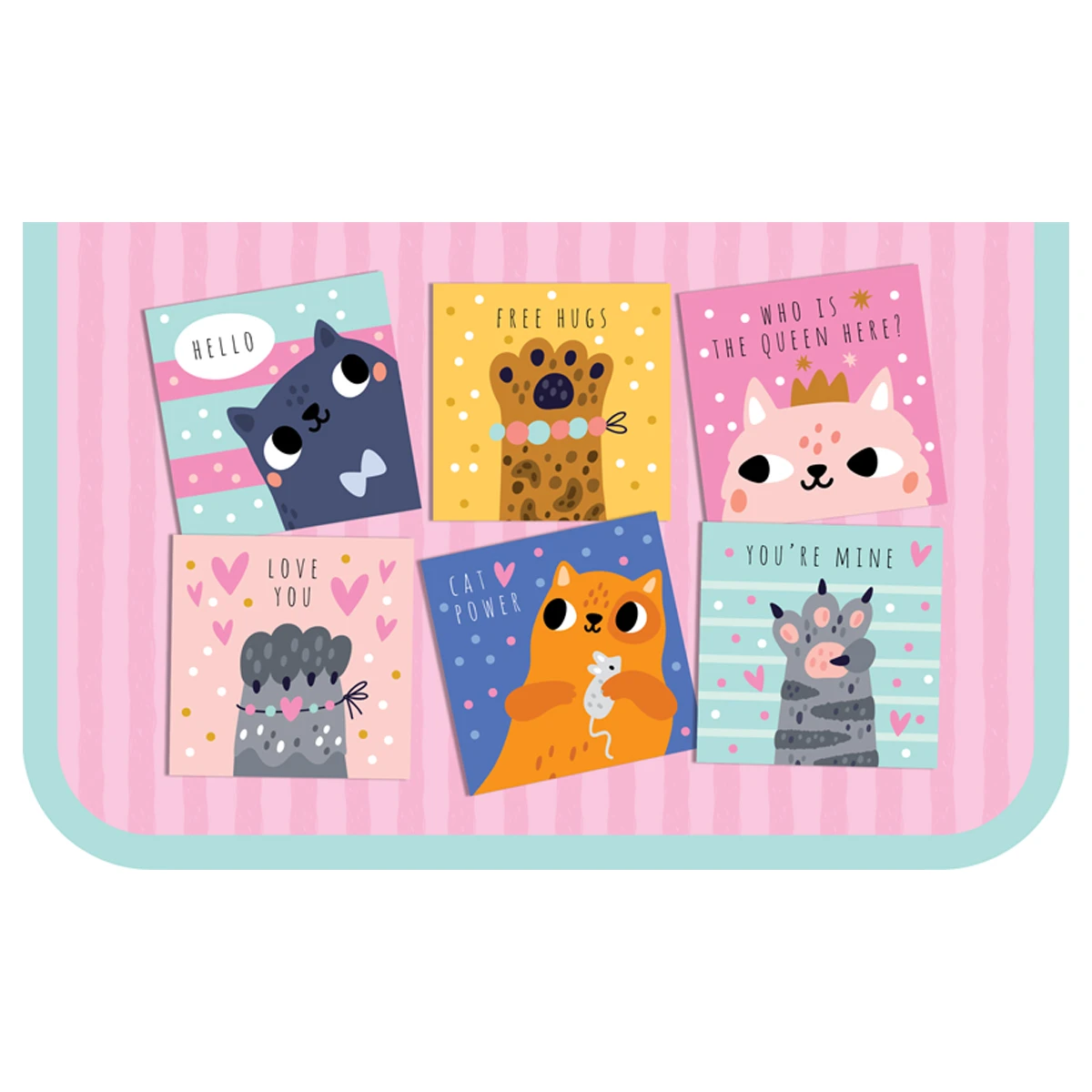 Пенал 1 отделение, 210*130 ArtSpace "Cat power", две откидные секции,