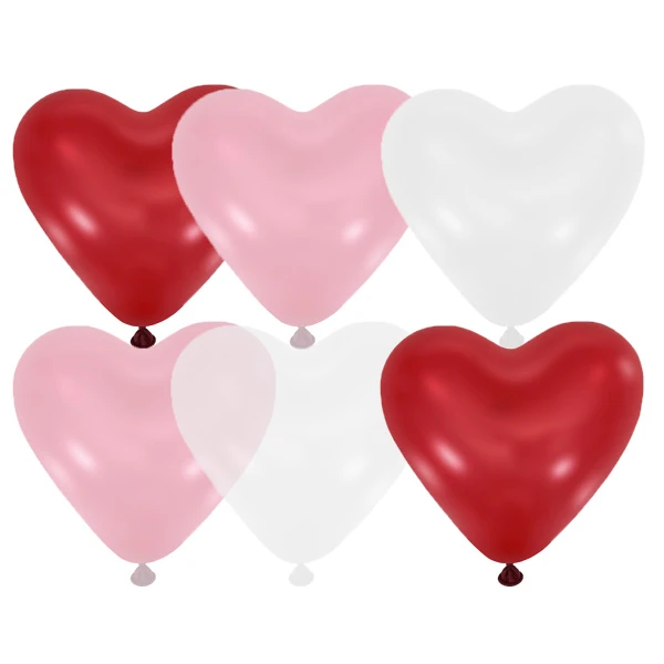 12"/30см Сердце Пастель+Декоратор ассорти 50шт