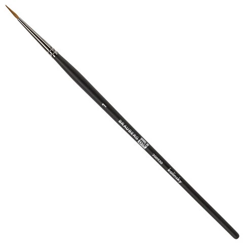 Кисть художественная проф. BRAUBERG ART CLASSIC, колонок, круглая, № 1, короткая Кисть художественная проф. BRAUBERG ART CLASSIC, колонок, круглая, № 1, короткая