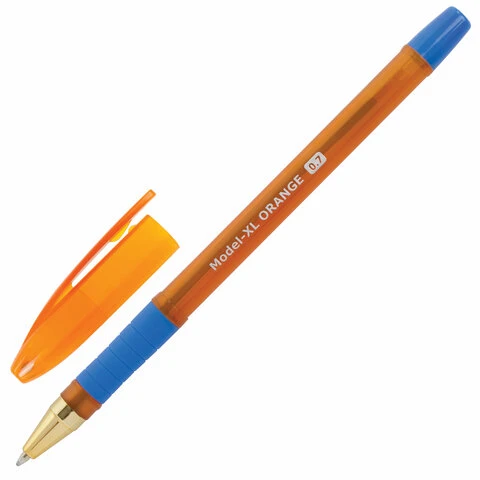 Ручка шариковая масляная с грипом BRAUBERG Model-XL ORANGE, СИНЯЯ, узел 0,7мм, Ручка шариковая масляная с грипом BRAUBERG Model-XL ORANGE, СИНЯЯ, узел 0,7мм,