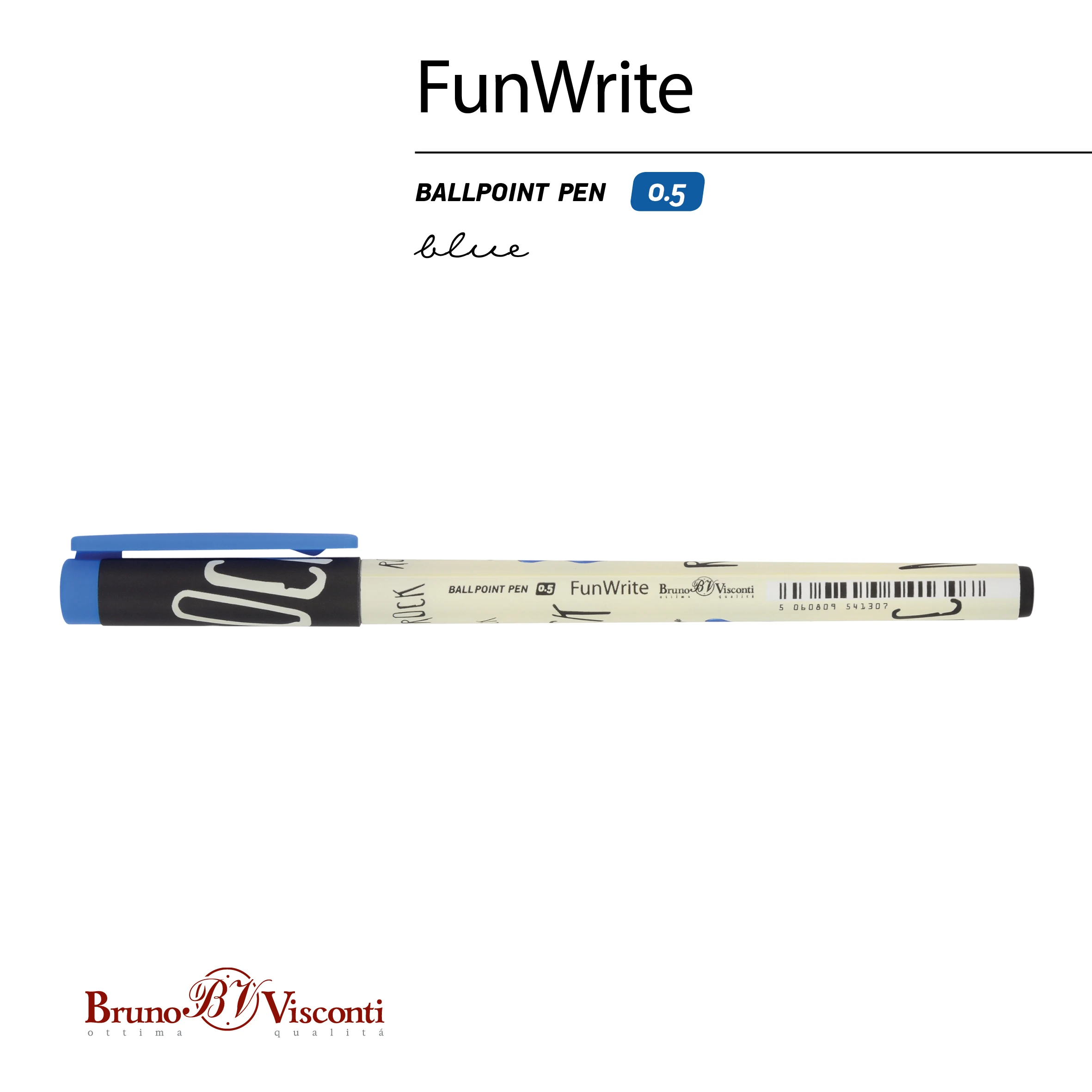 РУЧКА "FunWrite. Музыка. Синяя гитара" ШАРИКОВАЯ 0.5 ММ, СИНЯЯ РУЧКА "FunWrite. Музыка. Синяя гитара" ШАРИКОВАЯ 0.5 ММ, СИНЯЯ