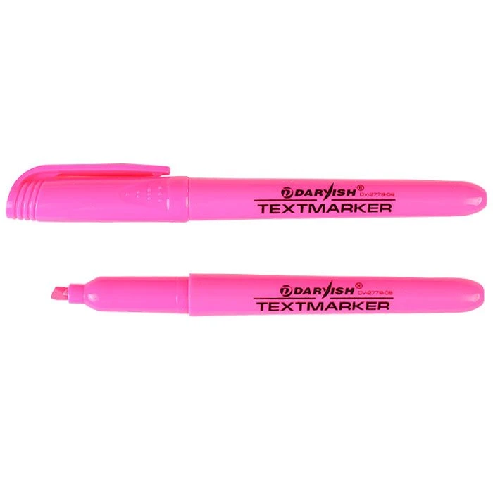 Маркер-выделитель на водной основе "Darvish" розовый