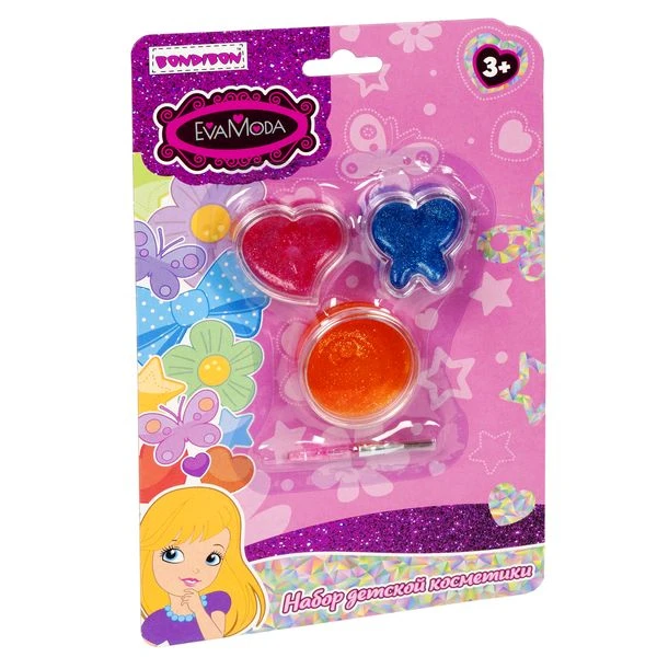 Набор детской декоративной косметики Bondibon Eva Moda, CRD 10x1,8x20 см; блеск