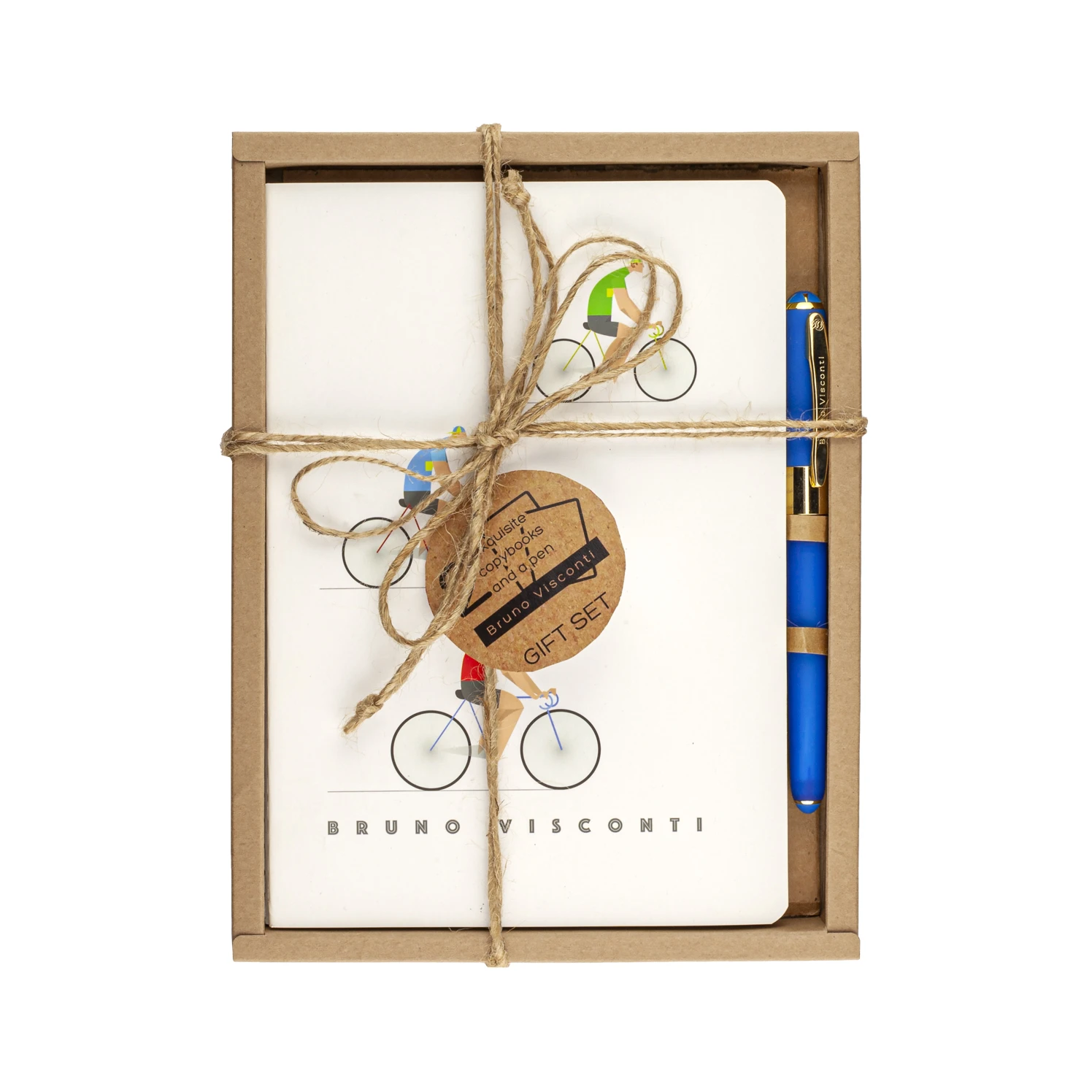 НАБОР ПОДАРОЧНЫЙ "ВЕЛОГОНКИ" (ДВЕ ТЕТРАДИ BV И РУЧКА)