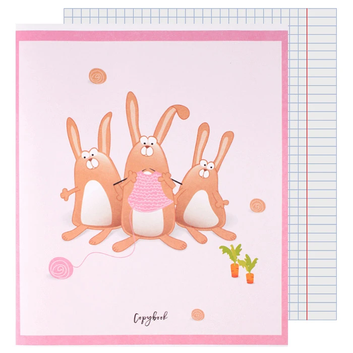 Тетрадь 48л кл. офсет-2 "Семейка зайцев"