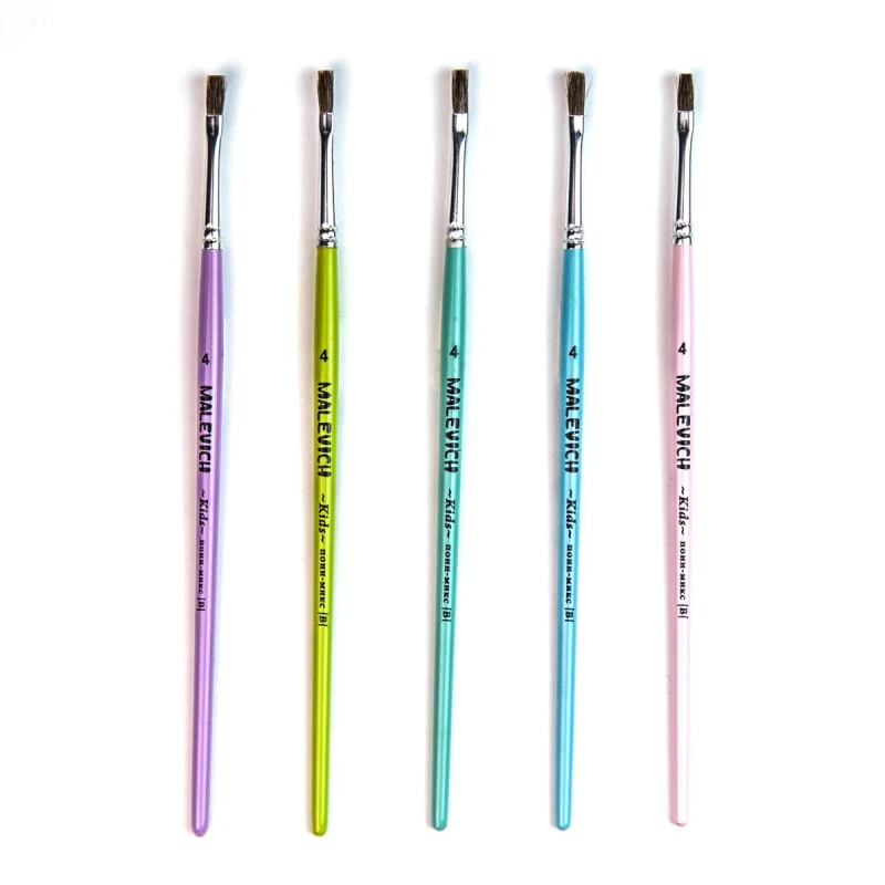 Кисть пони микс Малевичъ KIDS, плоская, №4 733204