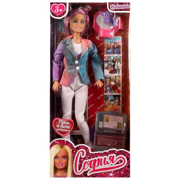 Кукла 29 см София блогер, руки и ноги сгибаются, акс, кор КАРАПУЗ