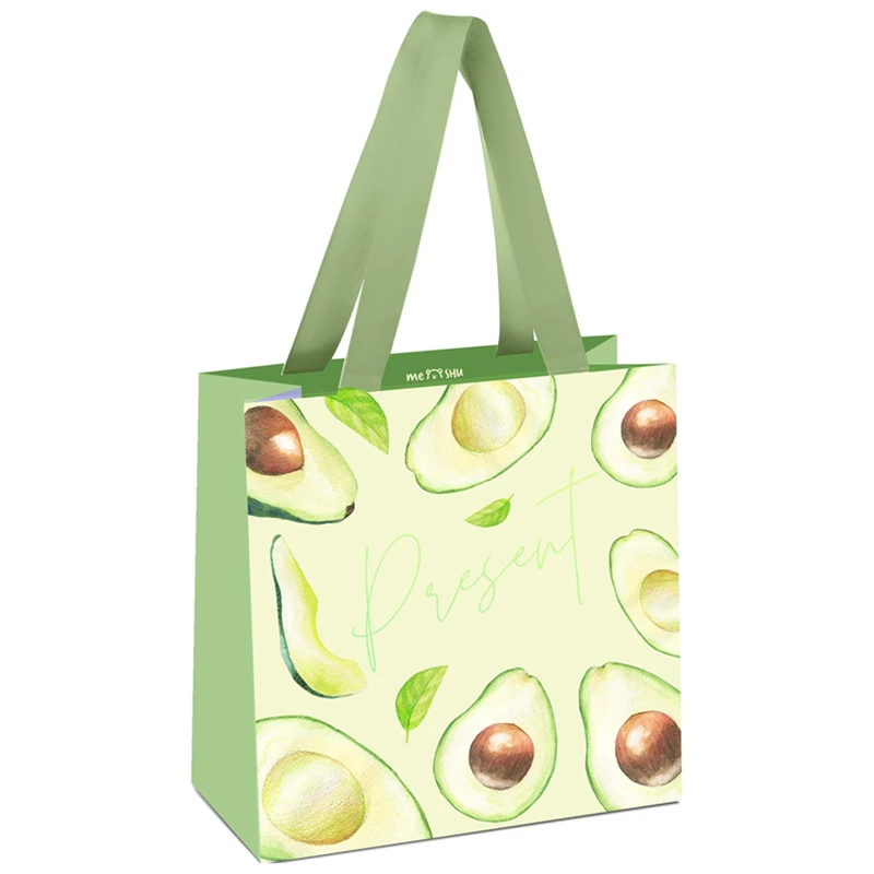Пакет подарочный 20*20*10см, MESHU "Avocado", отд. фольгой, матовая