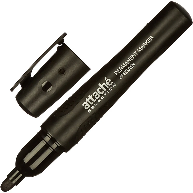 Маркер перманентный Attache Selection Pegas черный, 2-5мм штр.  6958743700227