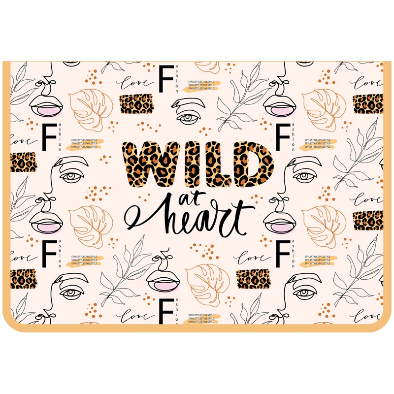 Папка для тетрадей 2 отделения А4 ArtSpace "Wild at heart", пластик, Папка для тетрадей 2 отделения А4 ArtSpace "Wild at heart", пластик,