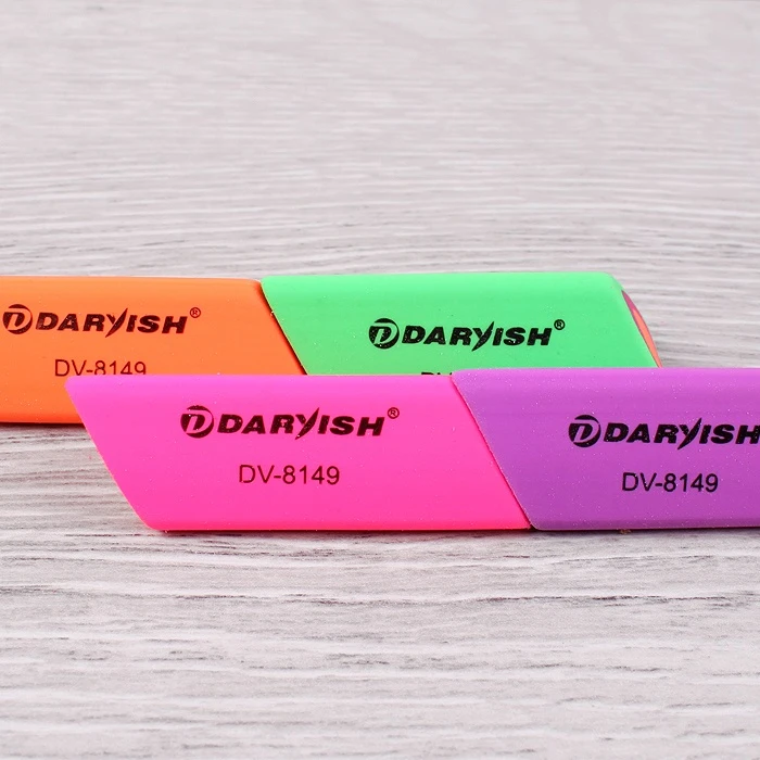 Ластик "Darvish" треугольный ассорти, в пластиковой банке