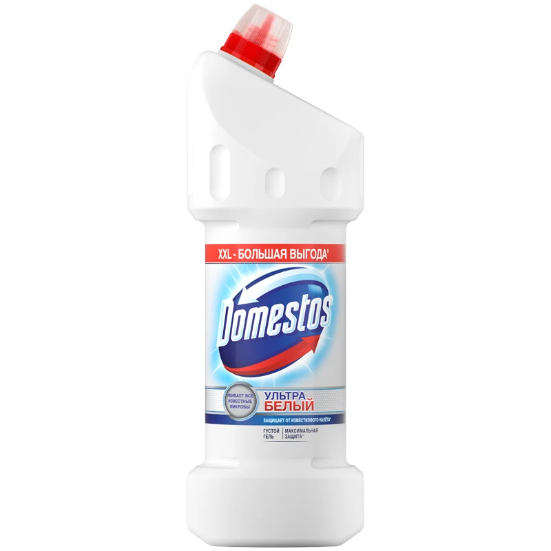 Средство для туалета Domestos "Ультра белый", гель, 1,5л. 67683236 Средство для туалета Domestos "Ультра белый", гель, 1,5л. 67683236