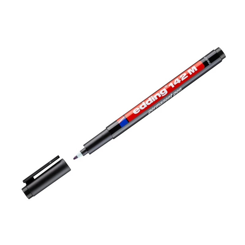 Маркер перманентный, для глянцевых поверхностей EDDING 142/1 M черный 1 мм. Маркер перманентный, для глянцевых поверхностей EDDING 142/1 M черный 1 мм.