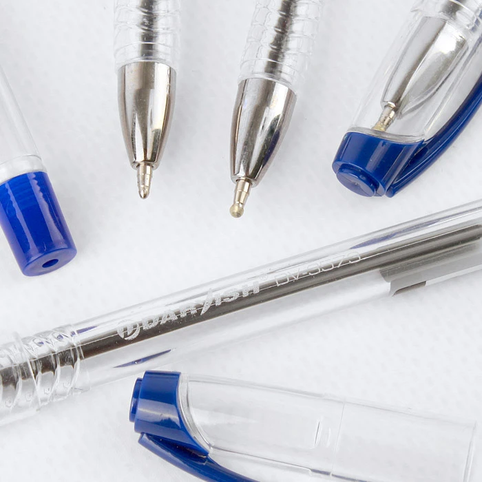 Ручка шариковая синяя на масляной основе "Darvish" в пластиковой банке