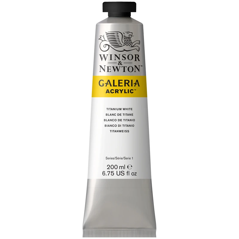 Краски акриловые Winsor&Newton "Galeria", 200мл, туба, белила Краски акриловые Winsor&Newton "Galeria", 200мл, туба, белила