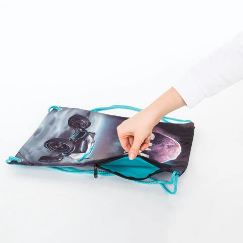 Сумка для обуви BRAUBERG PREMIUM, карман, подкладка, светоотражающие элементы,