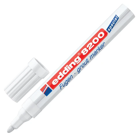 Маркер для затирки плиточных швов EDDING 8200, БЕЛЫЙ, 2-4 мм, запасные Маркер для затирки плиточных швов EDDING 8200, БЕЛЫЙ, 2-4 мм, запасные