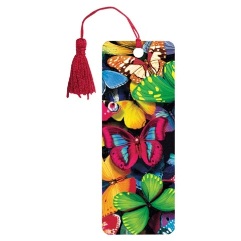 Закладка для книг 3D, BRAUBERG, объемная c движением "Бабочки", с Закладка для книг 3D, BRAUBERG, объемная c движением "Бабочки", с