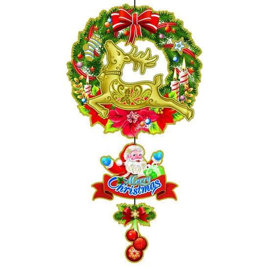 Наклейка для декора дверей, окон, стен, мебели, бумажная с блестками 33х33.5 см