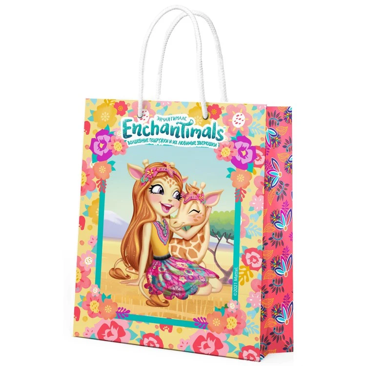Enchantimals. Пакет подарочный большой (желтый) 335*406*155 мм