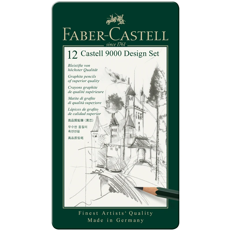 Набор карандашей ч/г Faber-Castell "Castell 9000 Design Set", 12шт., Набор карандашей ч/г Faber-Castell "Castell 9000 Design Set", 12шт.,