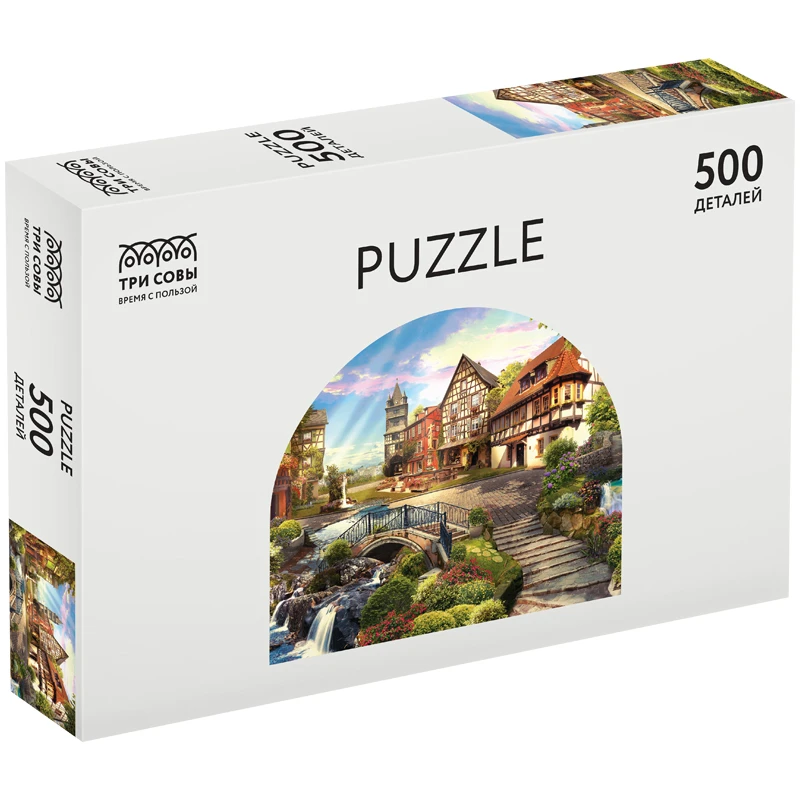 Пазл 500 эл. ТРИ СОВЫ "Домики у моста"