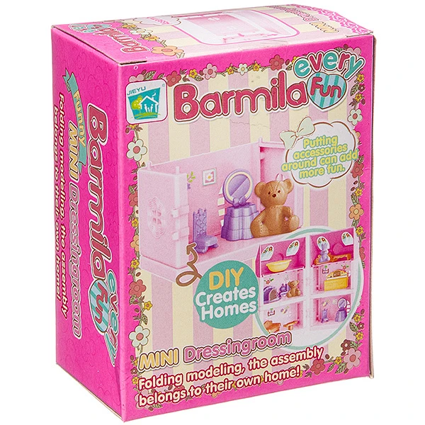 Игровой набор мини-дом с фигуркой зверюшки, ВОХ, 6 видов, арт.18103ABCDEF