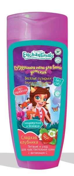 Детская пена для ванн ЭНЧАНТИМАЛС с экстрактом клубники 250 мл. Заботливая мама Детская пена для ванн ЭНЧАНТИМАЛС с экстрактом клубники 250 мл. Заботливая мама