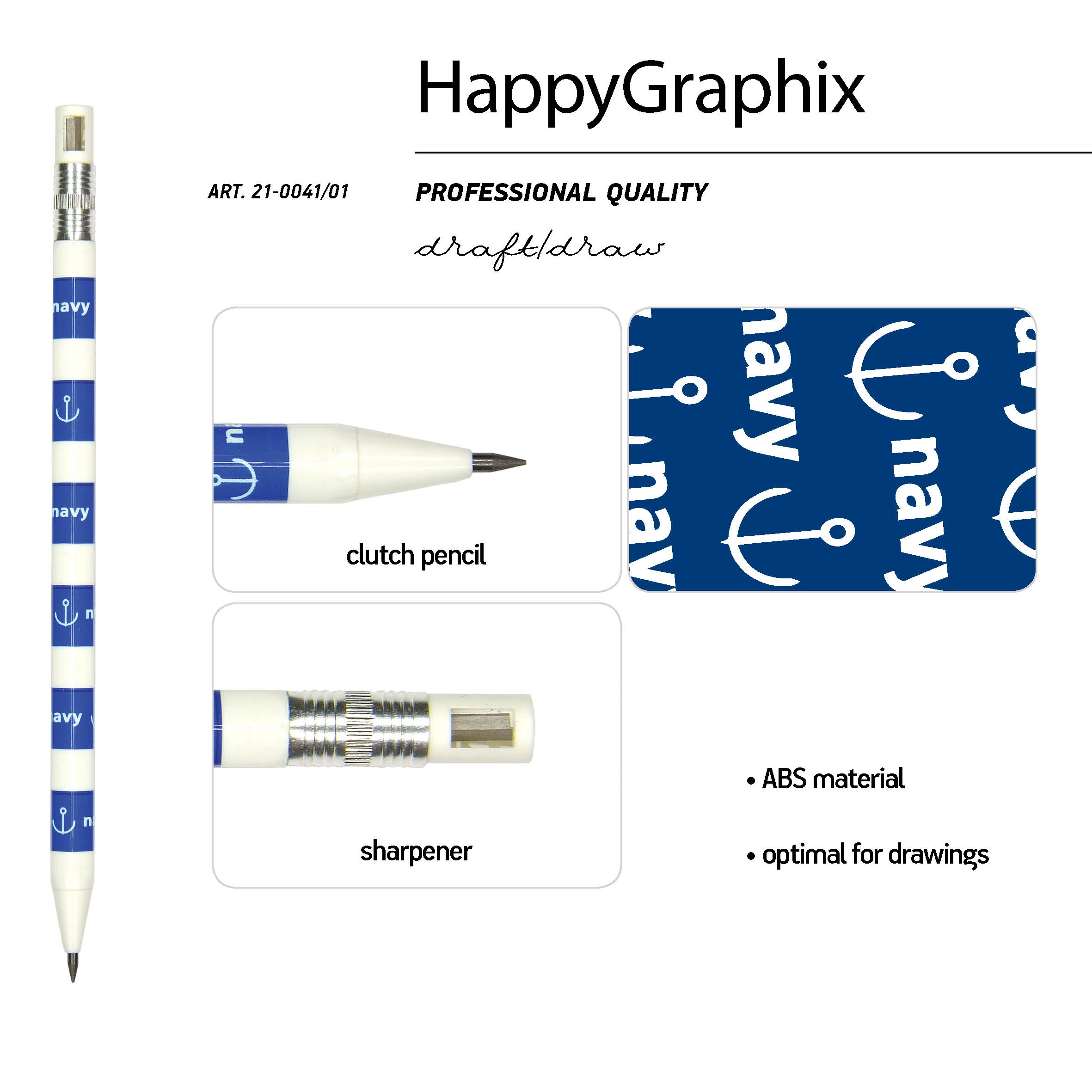 КАРАНДАШ МЕХАНИЧЕСКИЙ ЦАНГОВЫЙ С ТОЧИЛКОЙ "FunGraphix. Морская" 2 ММ КАРАНДАШ МЕХАНИЧЕСКИЙ ЦАНГОВЫЙ С ТОЧИЛКОЙ "FunGraphix. Морская" 2 ММ