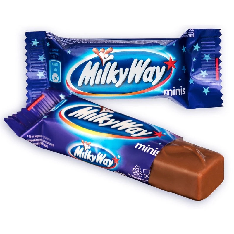 Шоколадный батончик Milky Way миниc, 1кг Шоколадный батончик Milky Way миниc, 1кг