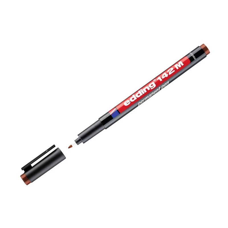 Маркер перманентный для глянц. поверхностей EDDING 142/7 M коричневый 1 мм.