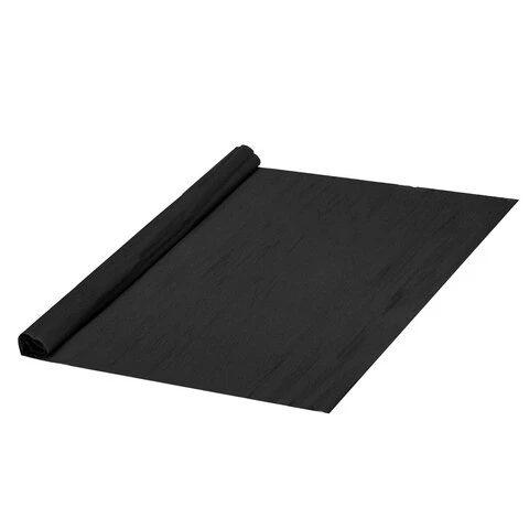 Бумага гофрированная (креповая) ПЛОТНАЯ, 32 г/м2, черная, 50х250 см, в рулоне,