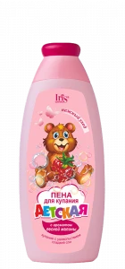 Iris Пена для купания Детская с ароматом ЛЕСНОЙ МАЛИНЫ 250мл/18шт