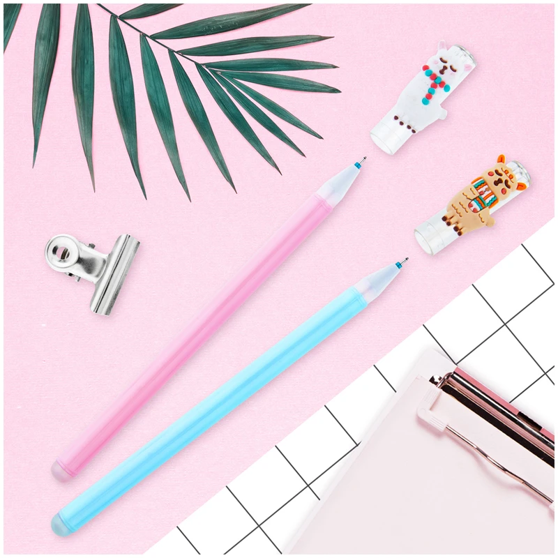 Ручка гелевая стираемая MESHU "Lama" синяя, 0,5мм, корпус ассорти