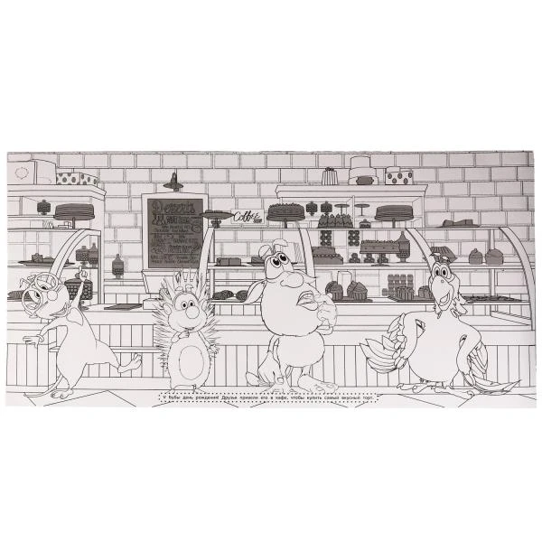 Весёлый праздник. Суперраскраска с заданием. Буба. Напольная в рулоне.