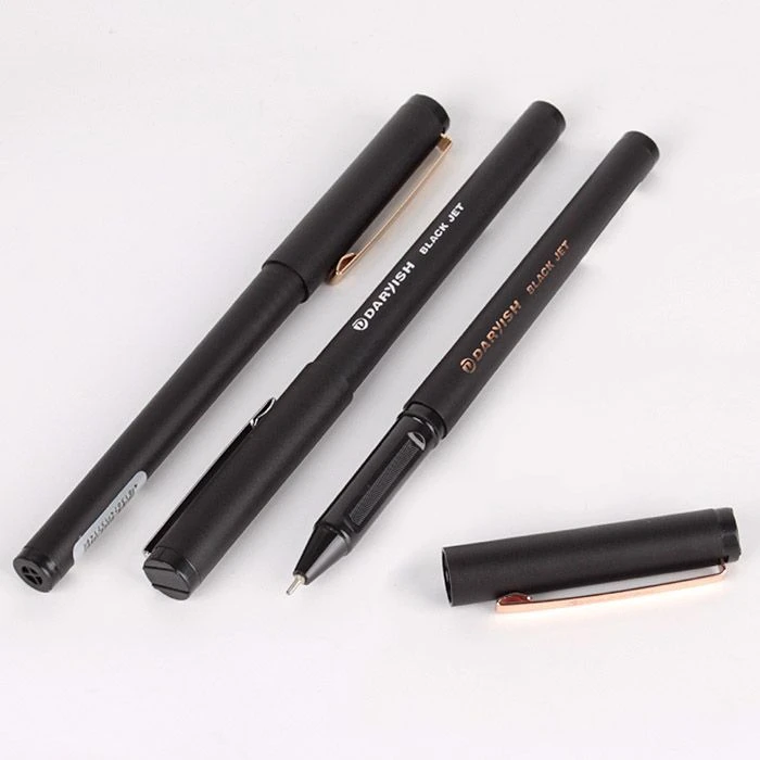 Ручка шариковая синяя "Darvish" Black Jet корпус черный с Ручка шариковая синяя "Darvish" Black Jet корпус черный с