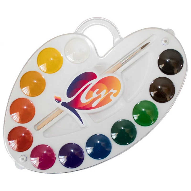 Краски акварельные Луч Палитра 12 цветов с кистью,29С 1761-08