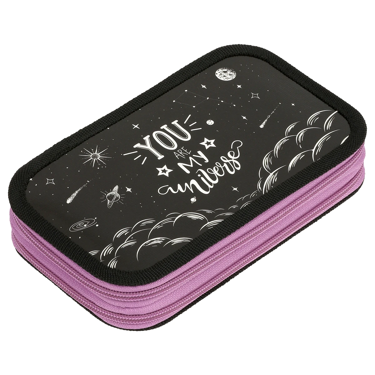 Пенал 2 отделения, 190*105 ArtSpace "Universe", ламинированный картон