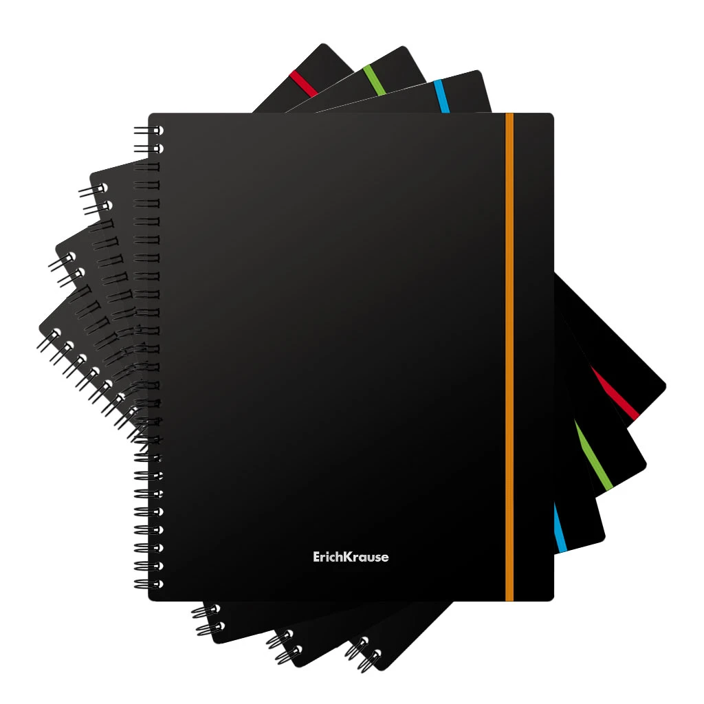 Тетрадь общая с пластиковой обложкой на спирали ErichKrause® Accent, ассорти, Тетрадь общая с пластиковой обложкой на спирали ErichKrause® Accent, ассорти,