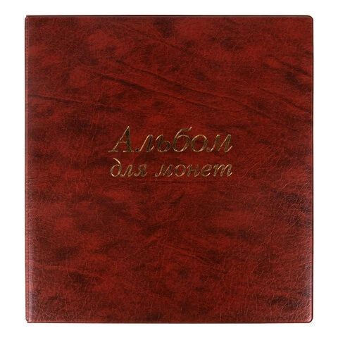 Альбом нумизматика для 380 монет (диаметр до 38 мм) и купюр, 253х238 мм,