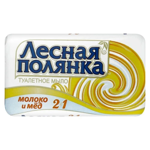 Туалетное мыло Лесная полянка Молоко и мед, 2в1, 90 г