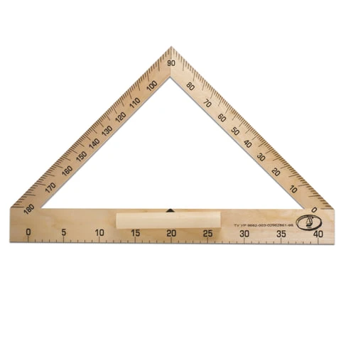 Транспортир для классной доски (транспортир классный), деревянный 40 см, 180 Транспортир для классной доски (транспортир классный), деревянный 40 см, 180